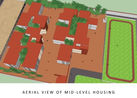 Aerial View of Mid Level Housing